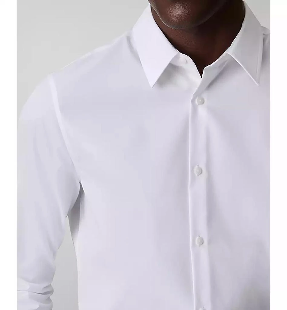calvin klein supima cotton dress shirt Calvin Klein Slim Fit White Dress Shirt Supima Non Iron Stretch M 15.5 34/35