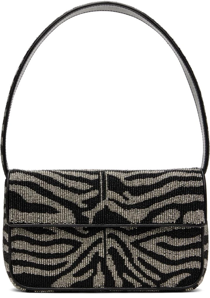 Staud Black & White Tommy Beaded Bag 1