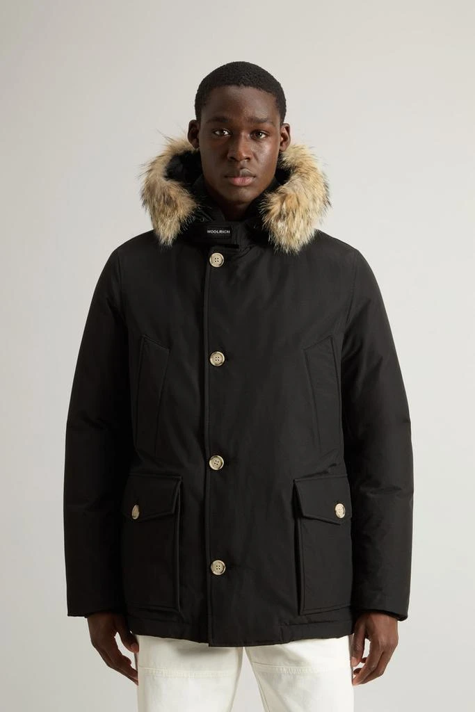 Woolrich Arctic Anorak in Ramar Cloth with Detachable Fur - Men - Black 1