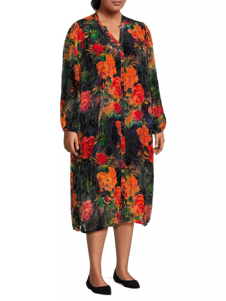Johnny Was Plus Renna Burnout Slip Dress 4