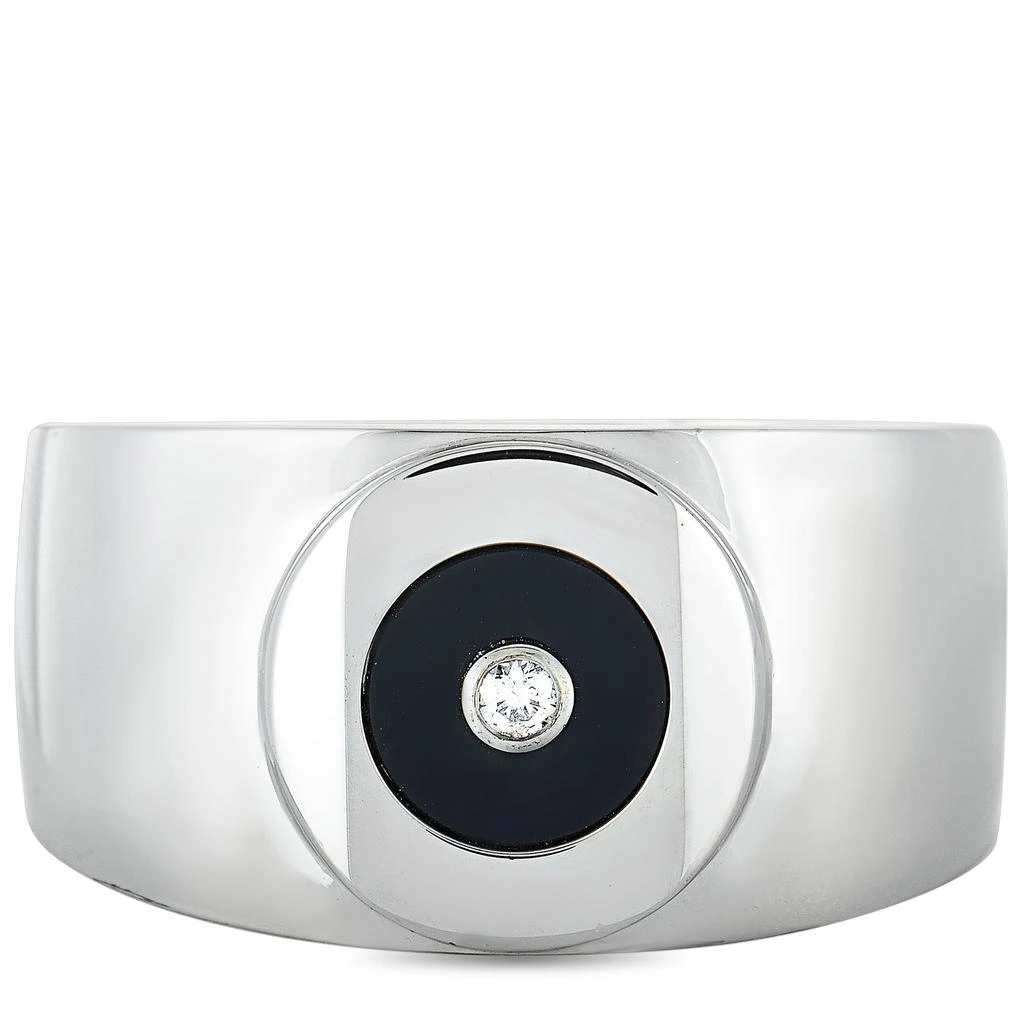 Charriol Sterling Silver Diamond and Onyx Ring 5
