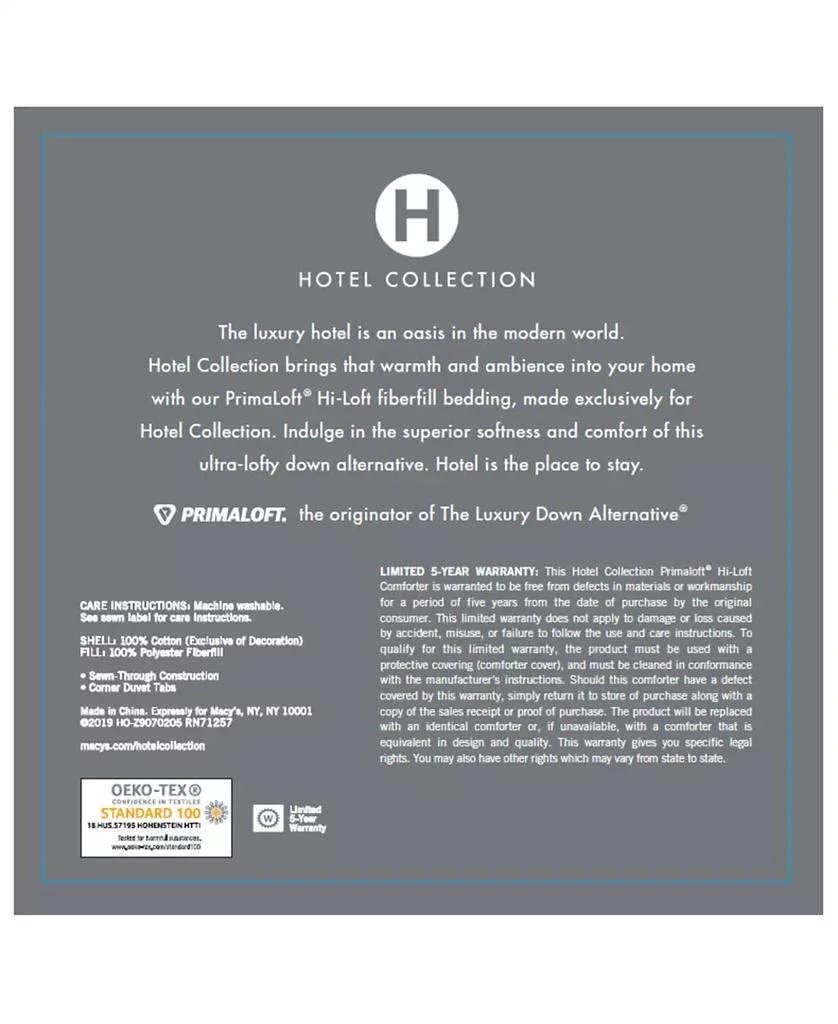 Hotel Collection Primaloft Hi Loft Down Alternative Comforter, Full/Queen, Exclusively at Macy’s 5