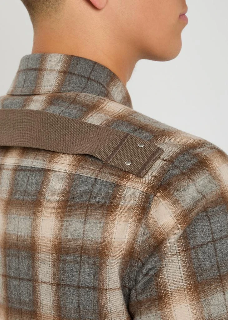 Rick Owens Camicia plaid brushed-cotton shirt 5