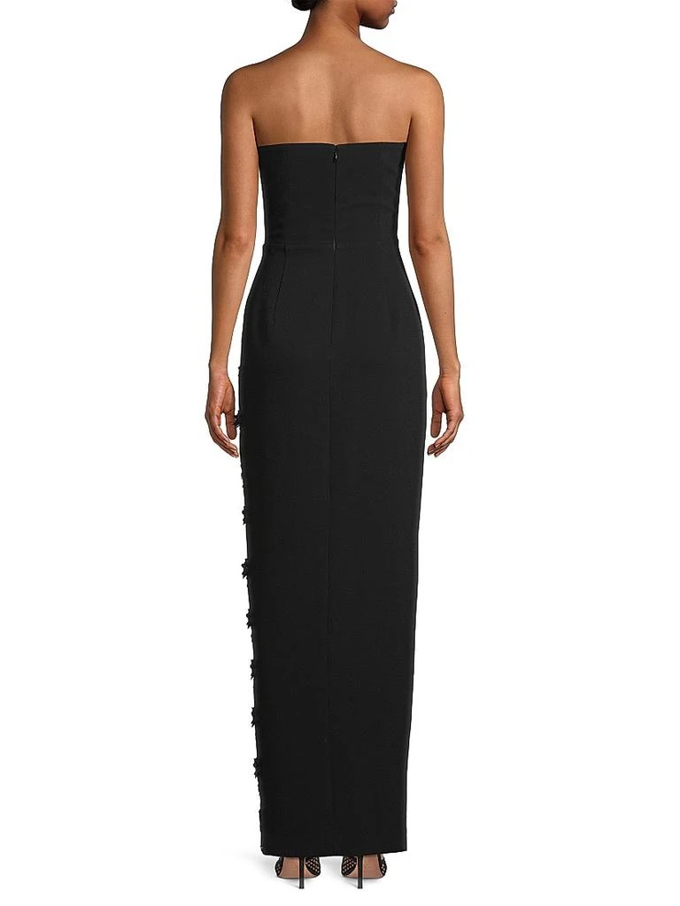 SAU LEE Florence Floral-Appliquéd Column Gown 5