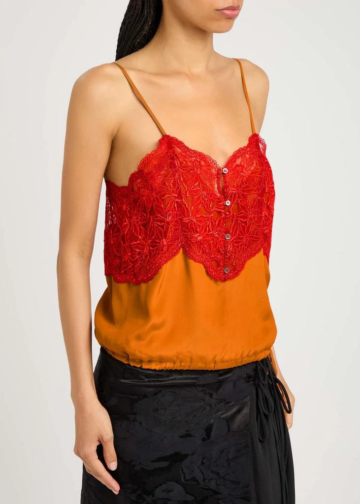 Dries Van Noten Callie lace-embellished chiffon top 2