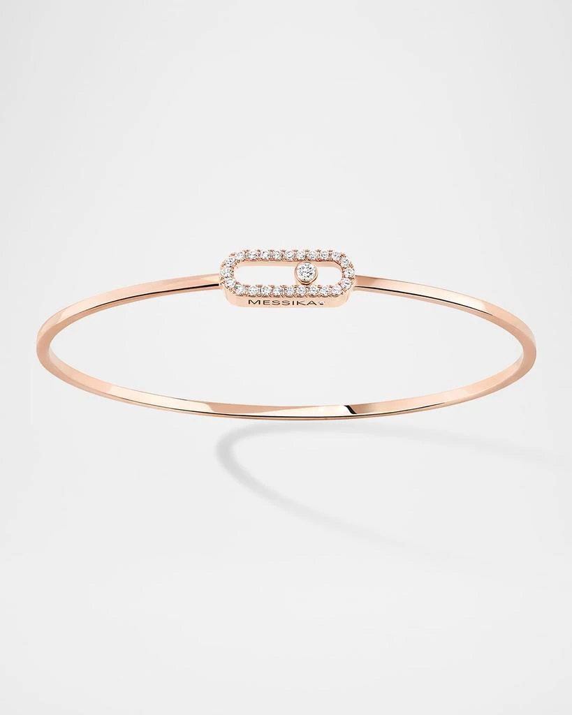 Messika MOVE UNO 18K PINK GOLD FLEX DIAMOND PAVE BRACELET 6