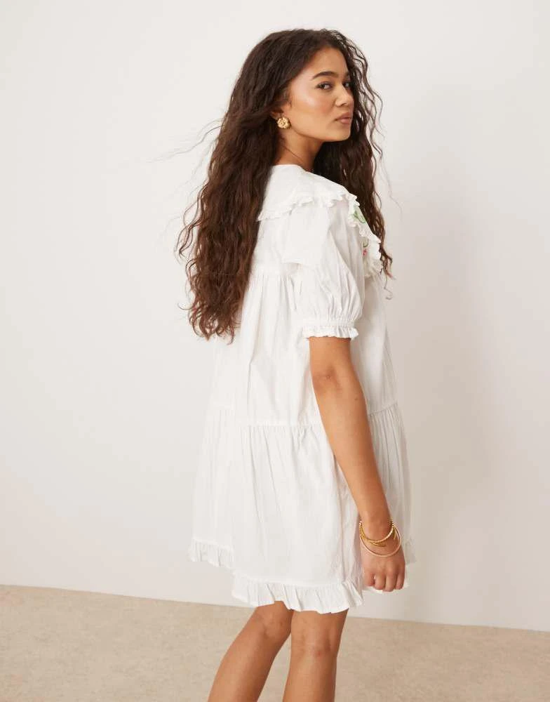 Neon Rose embroidered detail smock dress in white  On Sale Now with Up to  45% Off | Discover Exclusive Deals & Savings at BeyondStyle  Authentic  Neon Rose Home|women with Limited-Time