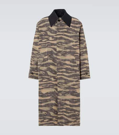 Jil Sander Camouflage crêpe de chine car coat 1