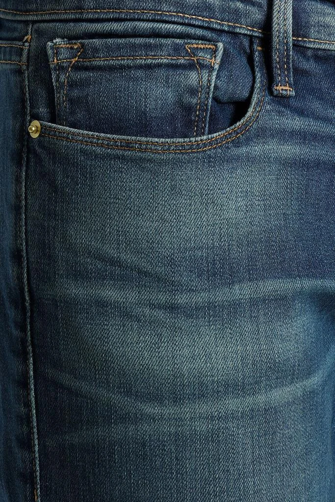 FRAME Faded mid-rise straight-leg jeans 4