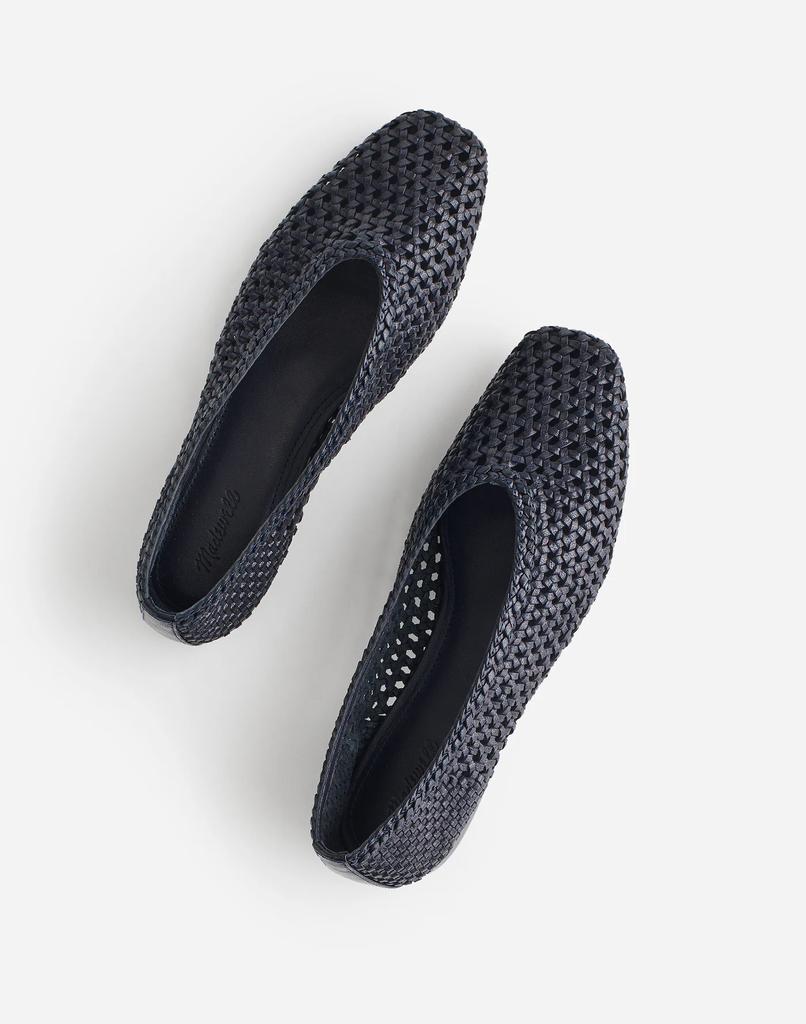 Madewell The Mylie Ballet Flat in Handwoven Leather