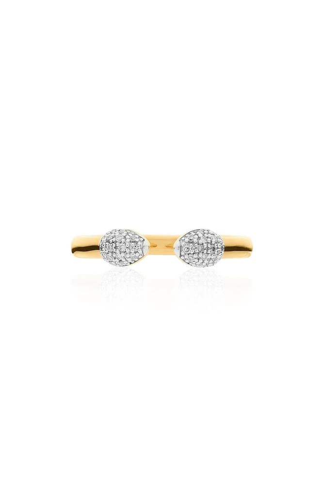 Monica Vinader Fiji Bud Diamond Stacking Ring 3