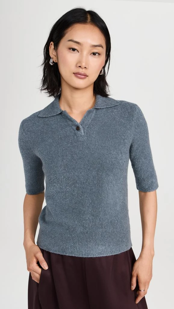 Vince Soft Boucle Short Sleeve Polo 1