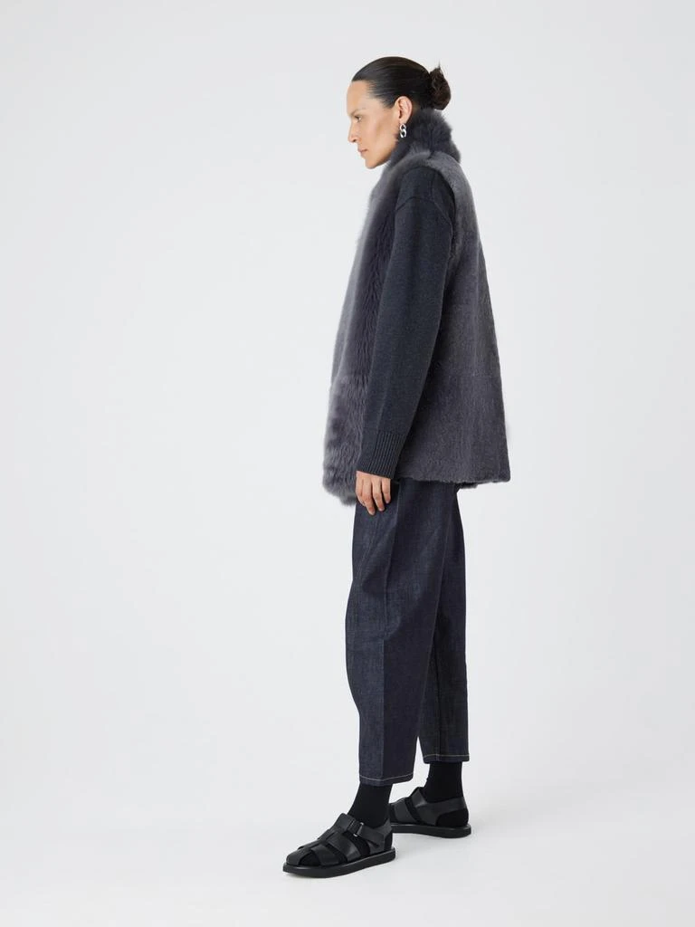 Gushlow & Cole Natural edge mid-length shearling gilet 4