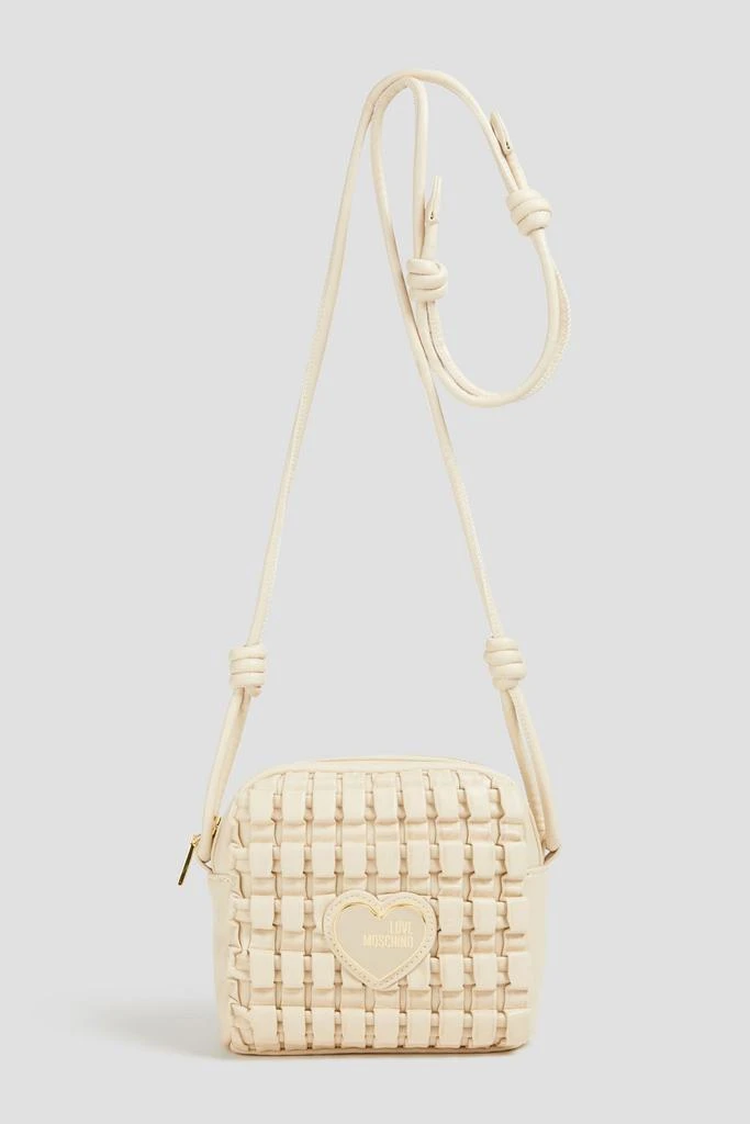 Love Moschino Woven faux leather shoulder bag 1
