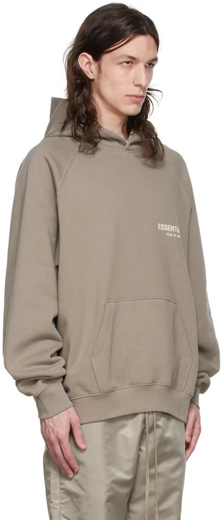 Essentials Taupe Cotton Hoodie 2