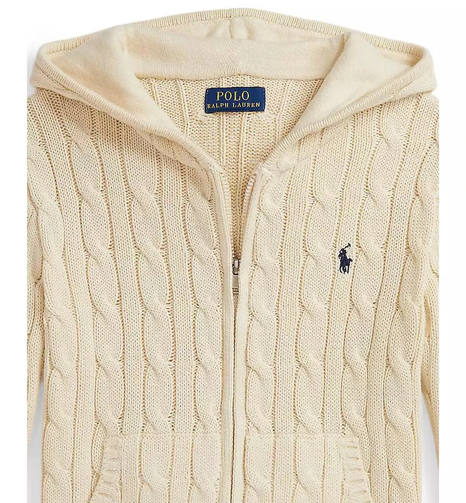 Ralph Lauren Toddler and Little Boys Cable Cotton Hooded Full-Zip Sweater 5