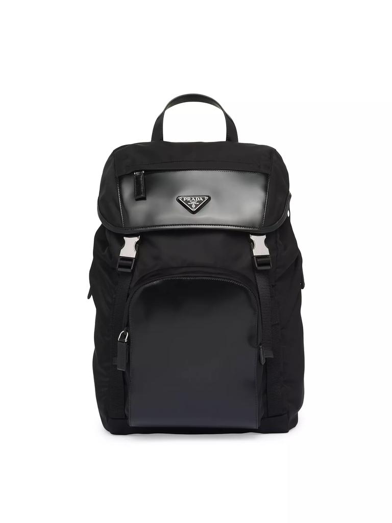 Prada Re-Nylon And Brushed Leather Backpack