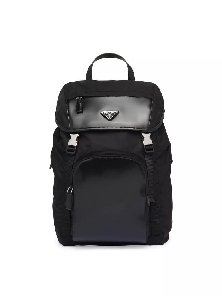 Prada Re-Nylon And Brushed Leather Backpack 1