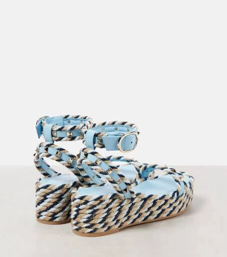 Valentino Rockstud Torchon espadrille sandals 2