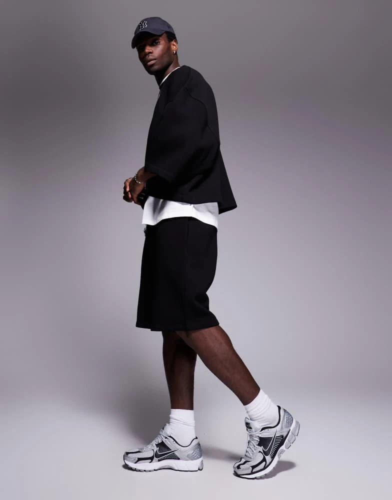 ASOS ASOS DESIGN oversized co-ord shorts in black 3
