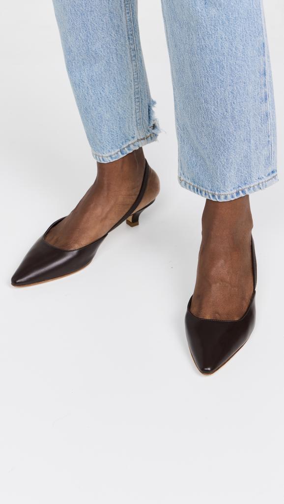 Jenni Kayne Leather Kitten Heels