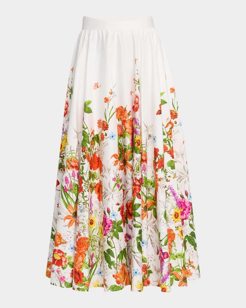 Tahari The Juliana Floral-Print Cotton Midi Skirt 1