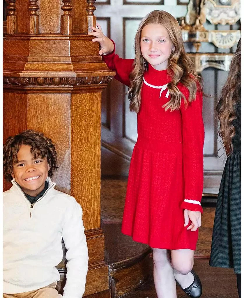 Hope 
Henry Toddler Girls
 Organic Mock Neck Ruffle Cuff Cable Sweater Dress 2