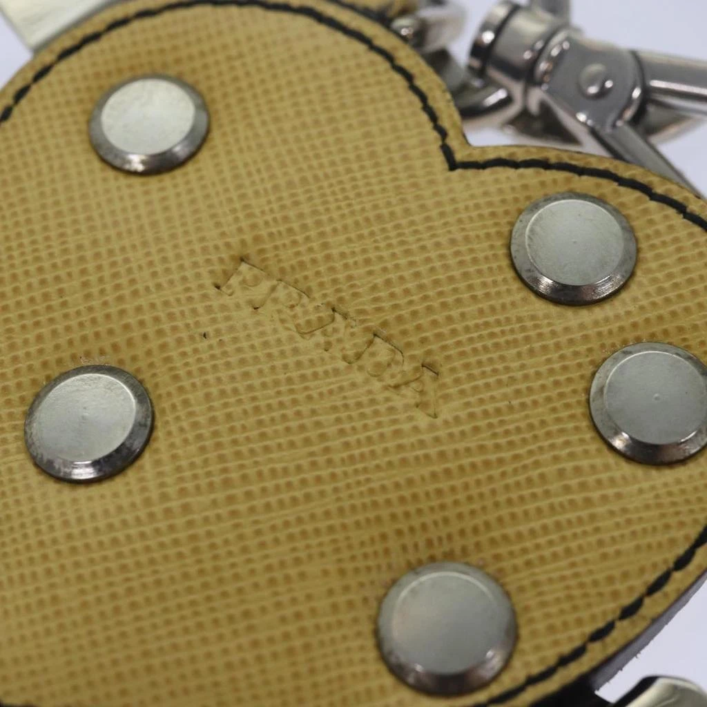Prada Charm Logo Key Ring Saffiano Leather Leather Accessory (Pre-Owned) 5