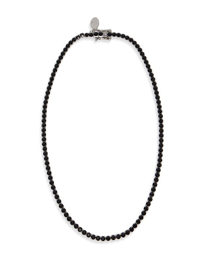 Weekend Max Mara Lodola Fit Black Rhinestone Tennis Necklace, 14"