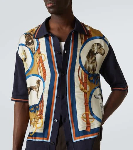 Dolce 
Gabbana Printed silk and cotton bowling shirt 5