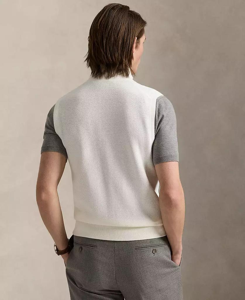 Ralph Lauren Men's Mesh-Knit Cotton Full-Zip Sweater Vest