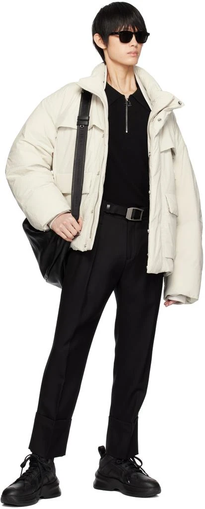 Wooyoungmi Black Turn-Up Trousers 4