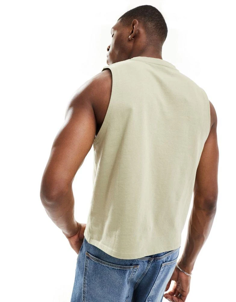 ASOS ASOS DESIGN heavyweight tank in khaki 3