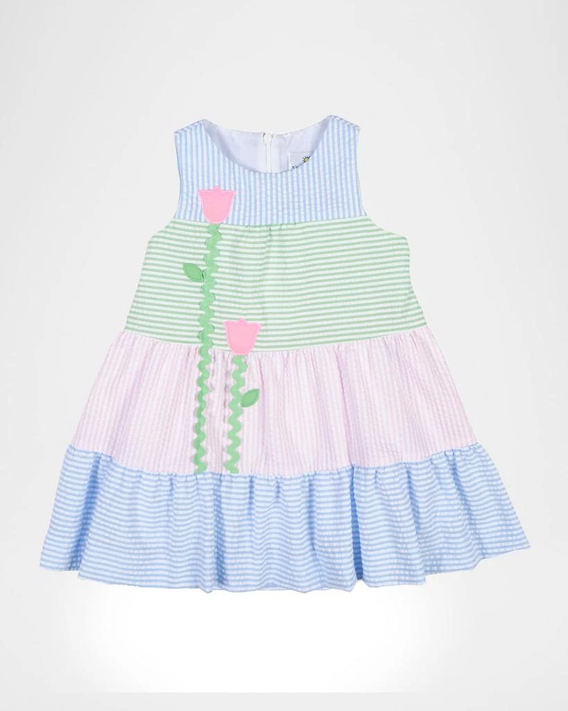 Florence Eiseman Girl
s Tulip Sleeveless Seersucker Dress, Size 2T-6