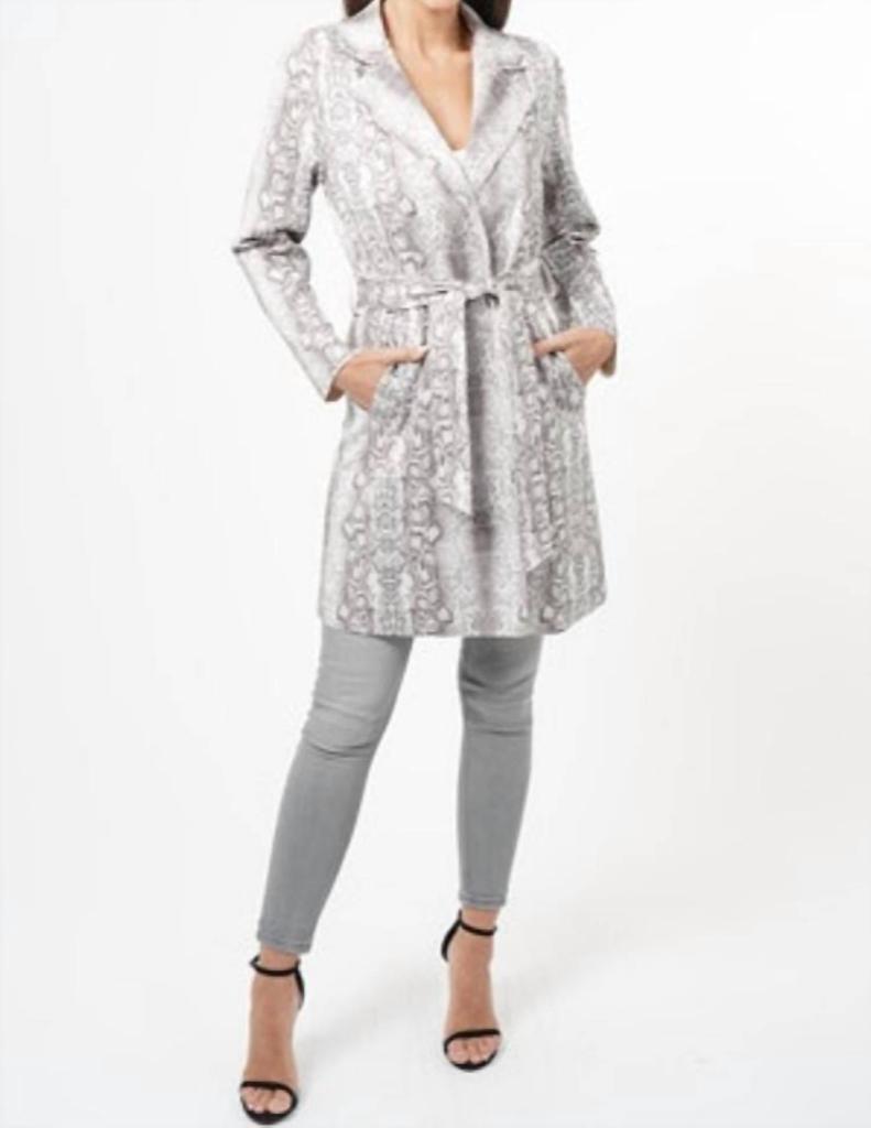 Love Token Kobe Snake Print Coat