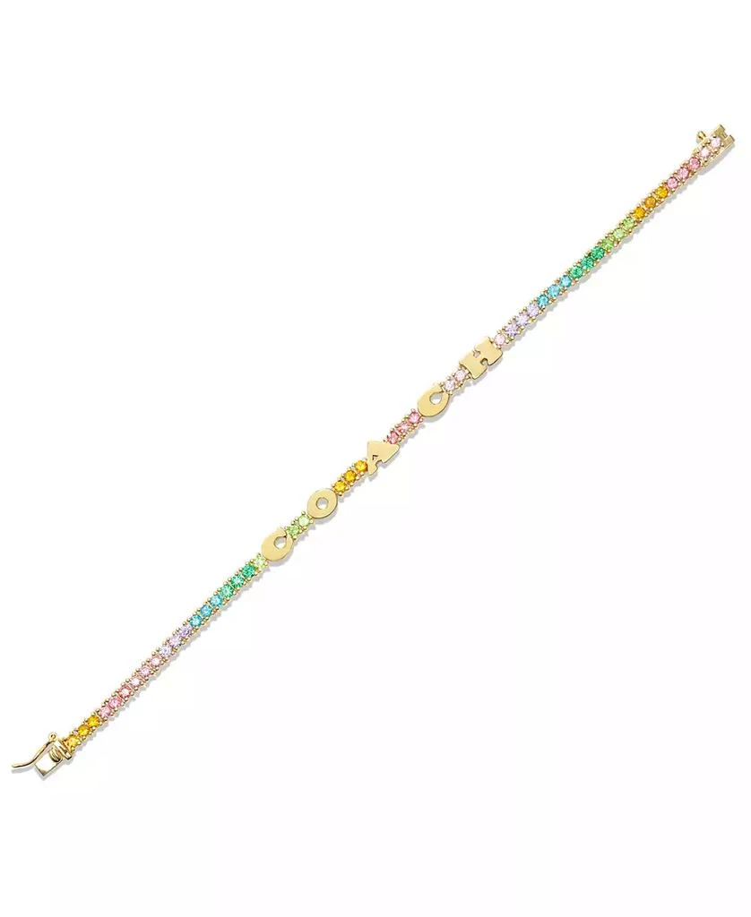 COACH Cubic Zirconia Signature Logo Tennis Bracelet 3