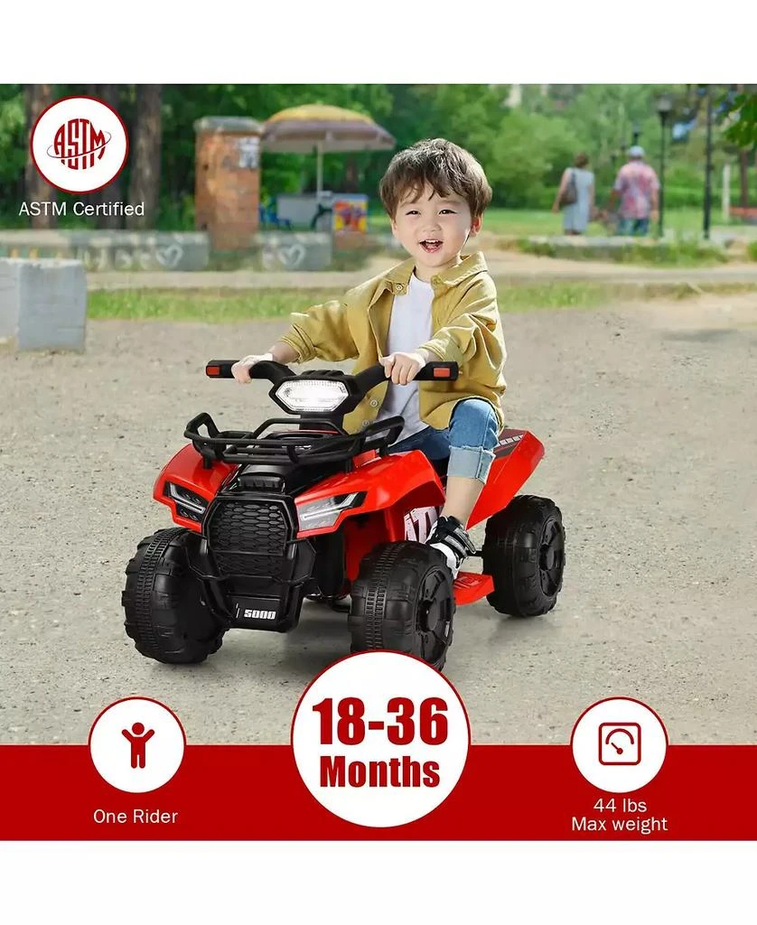 HONGGE 6V Kids Electric ATV Quad Bike with LED Lights and MP3 Player 10