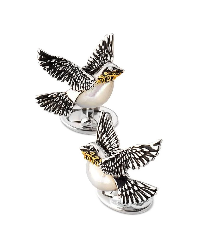 Jan Leslie Peace Dove Sterling Silver Cufflinks 2
