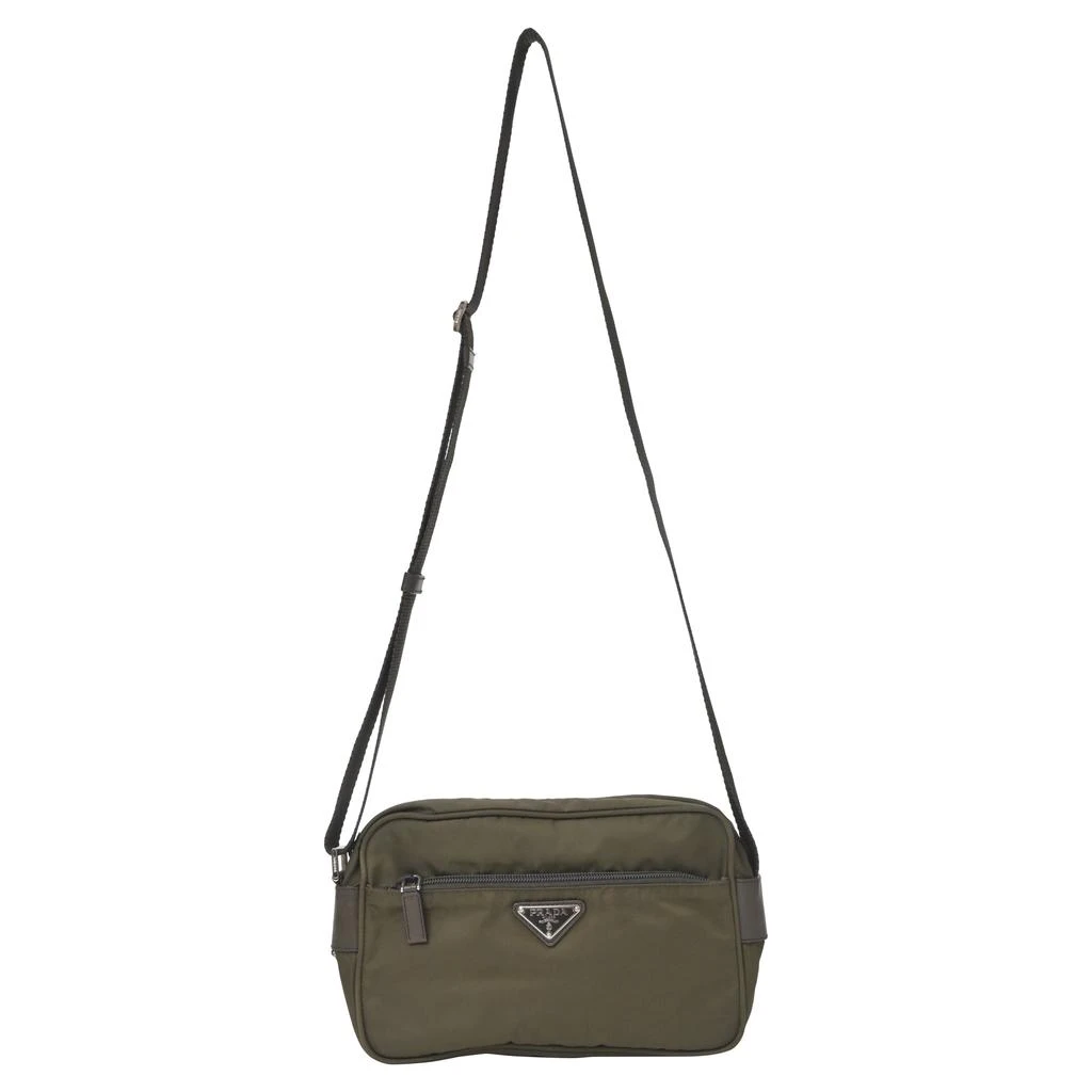 Prada Prada  Re-Nylon Logo Crossbody Bag in Olive Green Nylon 1