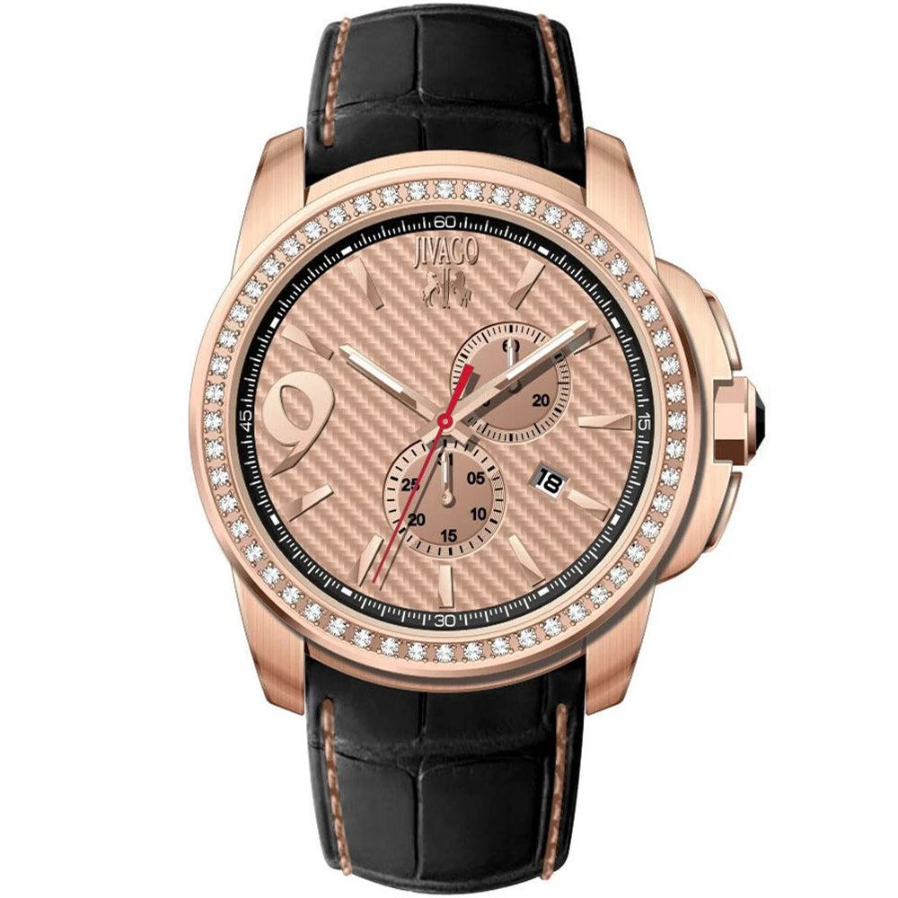 JIVAGO Men's Rose gold dial Watch 1