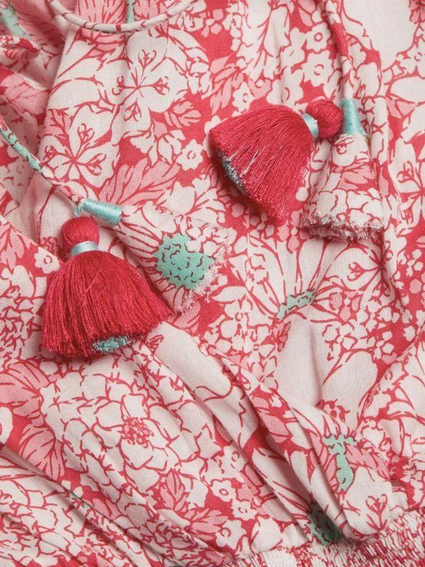 Poupette St Barth Triny Floral Plunging Mini Dress 4