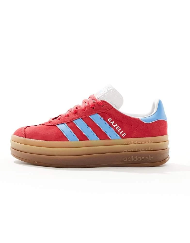 Adidas adidas Originals Gazelle Bold trainers in red and blue 2