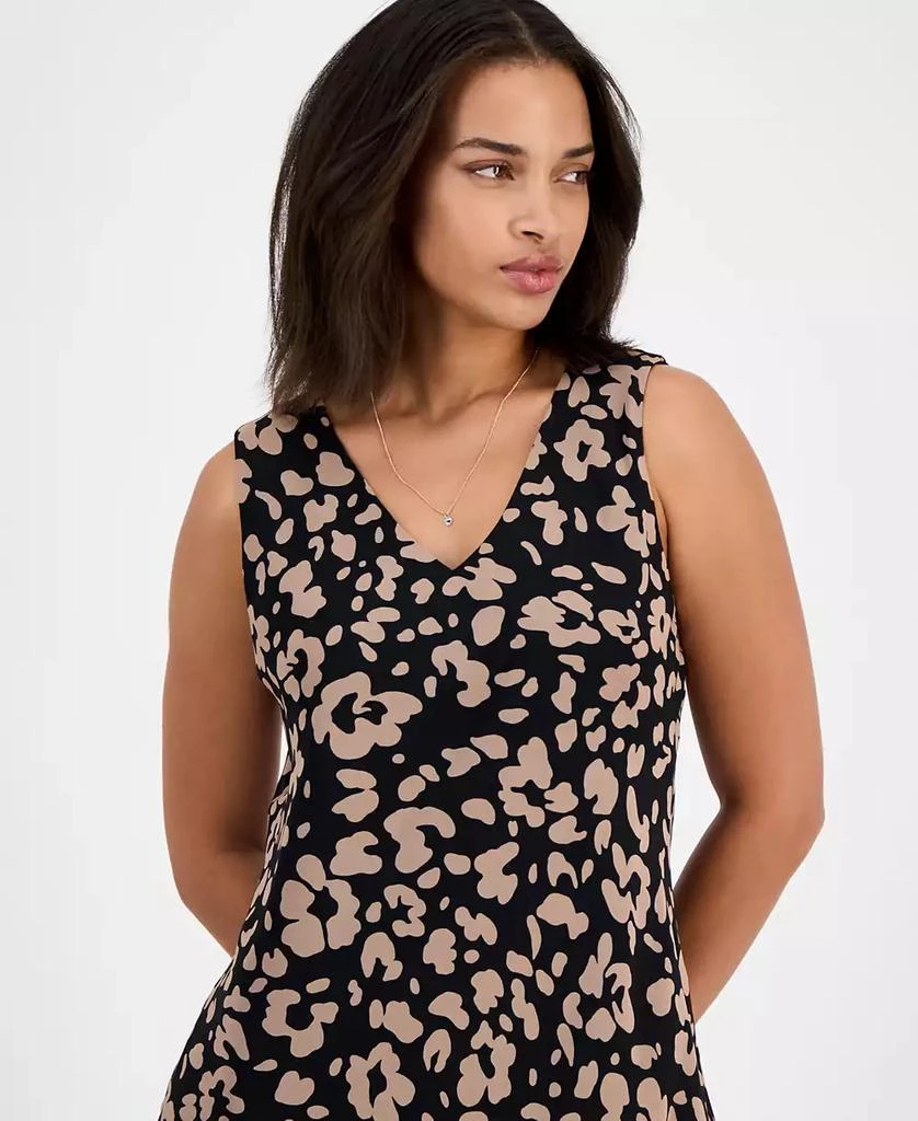 Robbie Bee Petite Animal-Print V-Neck Sleeveless Dress 4