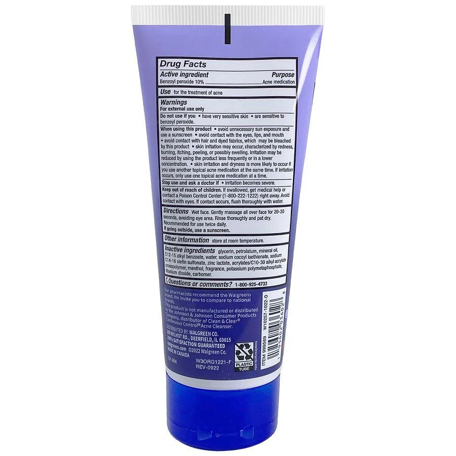 Walgreens Acne Control Cleanser 2