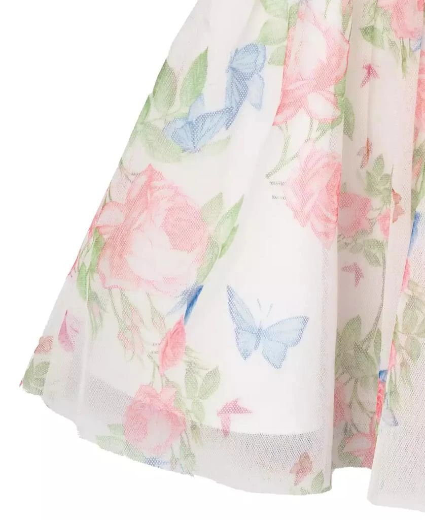 Rare Editions Baby Girls Floral Mesh Social Dress 6