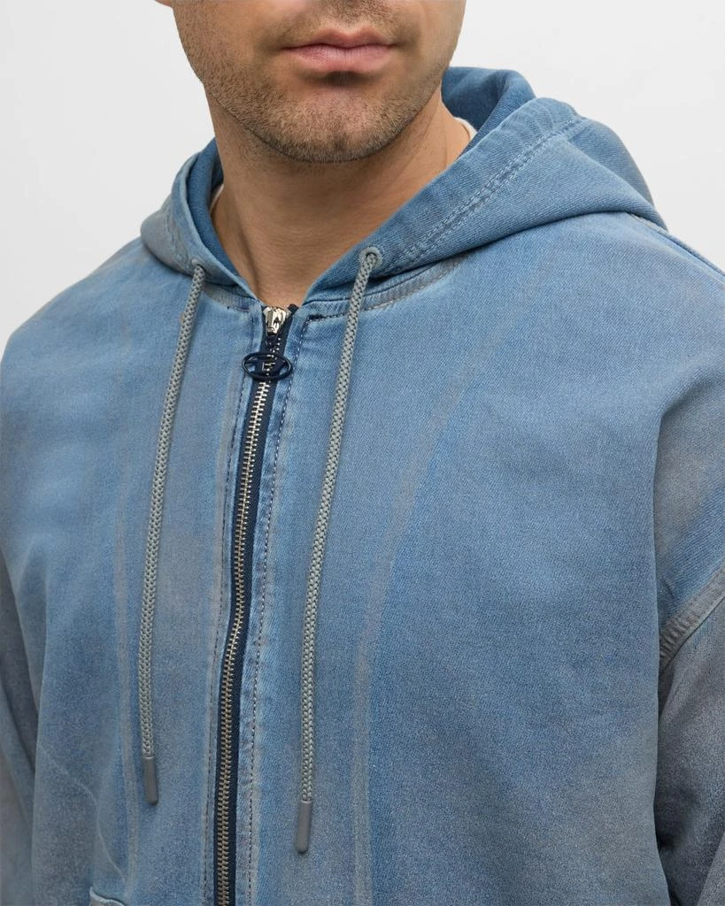 Diesel Men's Track Denim Zip Hoodie 5