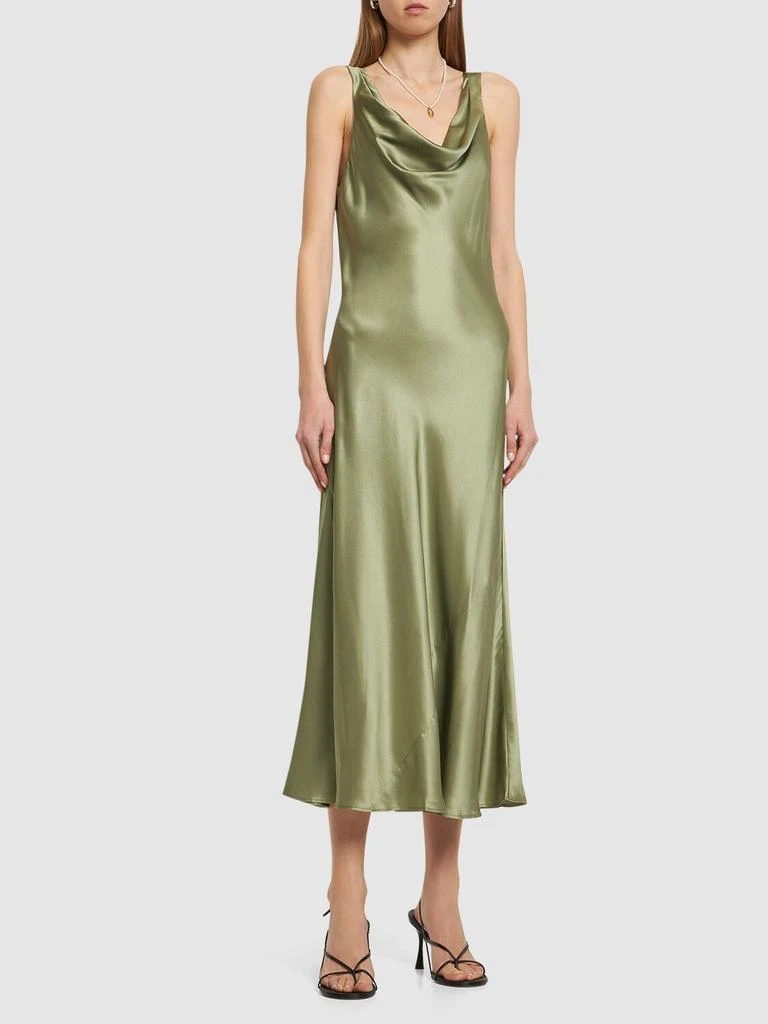 REFORMATION Bryn Silk Charmeuse Midi Dress 1