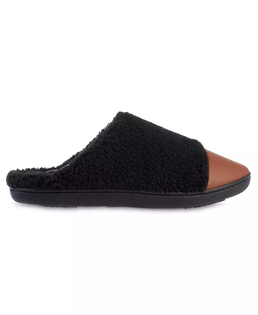 Isotoner Signature Women's Memory Foam Tinsley Leather Berber Clog Comfort Slippers 2