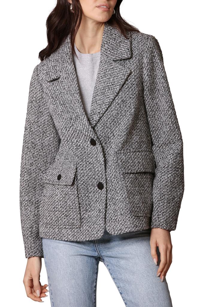 Avec Les Filles Cocoon Relaxed Fit Tweed Blazer