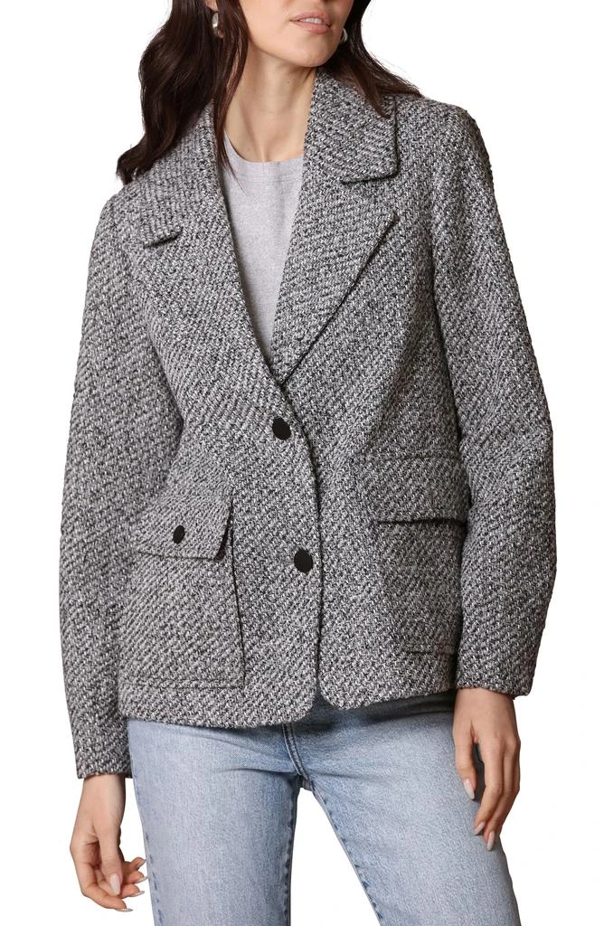 Avec Les Filles Cocoon Relaxed Fit Tweed Blazer 1